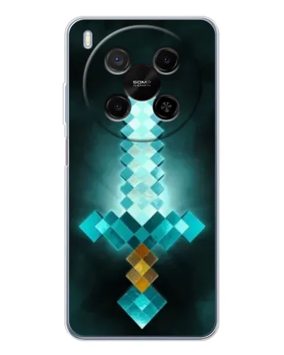 Чехол для Huawei Mate 80 Pro Max с картинкой «Алмазный меч неон»