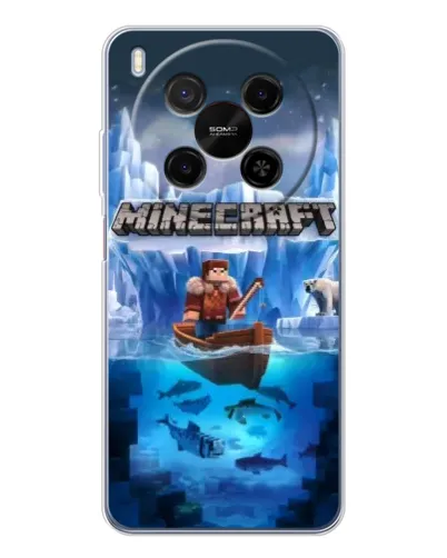 Чехол для Huawei Mate 80 Pro Max с картинкой «Minecraft ледяной мир»
