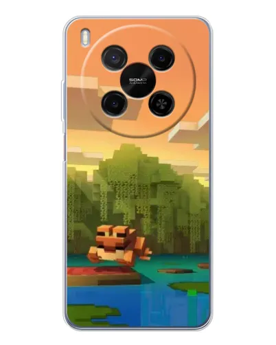 Чехол для Huawei Mate 80 Pro Max с картинкой «Майнкрафт закат солнца»
