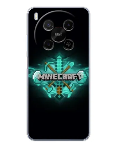 Чехол для Huawei Mate 80 Pro Max с картинкой «Minecraft Diamond лого»
