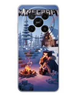 Чехол для Huawei Mate 80 Pro Max с картинкой «Зимний Minecraft»