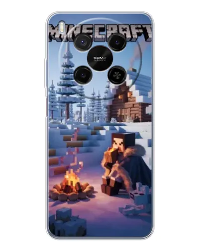 Чехол для Huawei Mate 80 Pro Max с картинкой «Зимний Minecraft»