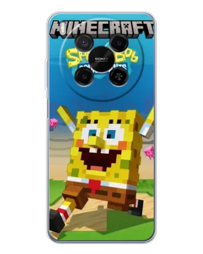Чохол для Huawei Mate 80 Pro Max з картинкою «Губка Боб Minecraft» Чохол для Huawei Mate 80 Pro Max з картинкою «Губка Боб Minecraft»