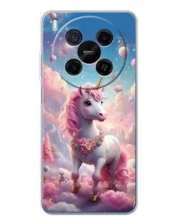 Чехол для Huawei Mate 80 Pro Max с картинкой «Единорог среди облаков»