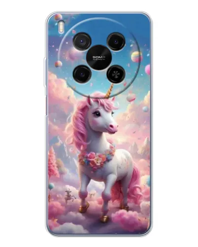 Чехол для Huawei Mate 80 Pro Max с картинкой «Единорог среди облаков»