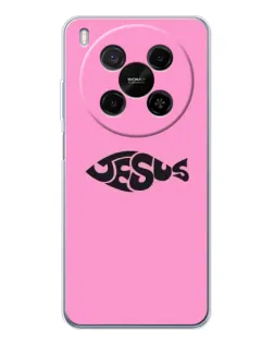 Чехол для Huawei Mate 80 Pro Max с картинкой «Розовый символ  Jesus»