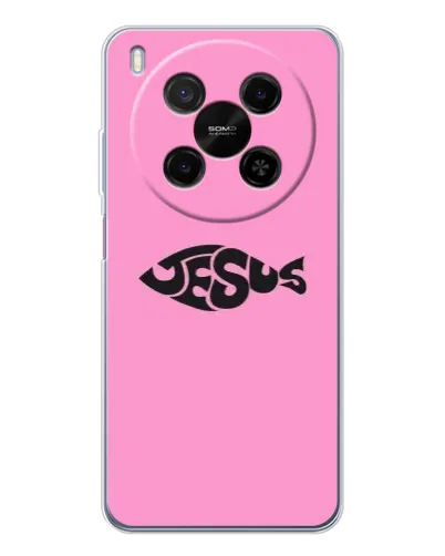 Чехол для Huawei Mate 80 Pro Max с картинкой «Розовый символ  Jesus»
