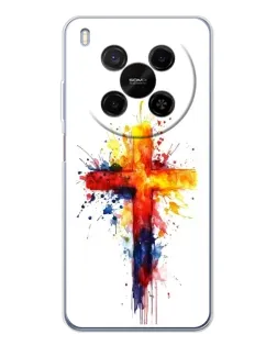 Чехол для Huawei Mate 80 Pro Max с картинкой «Акварельный крест»
