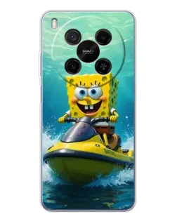 Чохол для Huawei Mate 80 Pro Max з картинкою «Спанч Боб на гідроциклі»