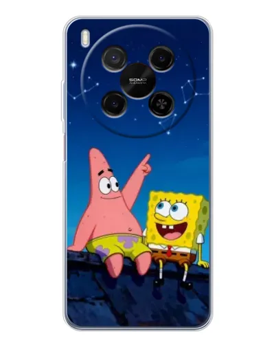 Чохол для Huawei Mate 80 Pro Max з картинкою «Губка Боб та Патрік вночі» Чохол для Huawei Mate 80 Pro Max з картинкою «Губка Боб та Патрік вночі»
