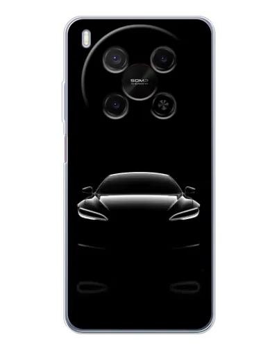 Чохол для Huawei Mate 80 Pro Max з картинкою «Силует Tesla Night»