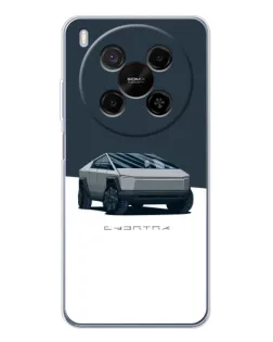 Чохол для Huawei Mate 80 Pro Max з картинкою «Сріблястий Cybertruck Tesla»