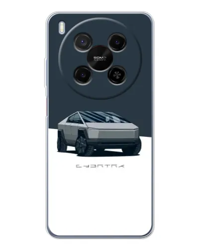 Чохол для Huawei Mate 80 Pro Max з картинкою «Сріблястий Cybertruck Tesla»