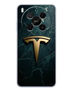 Чохол для Huawei Mate 80 Pro Max з картинкою «Мармурова Tesla Gold»
