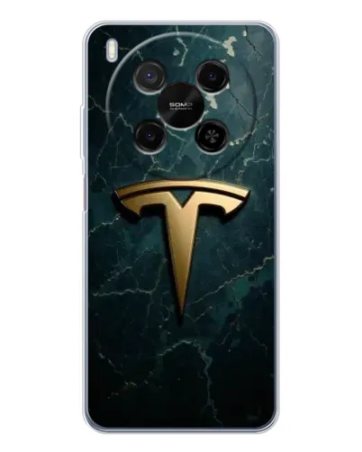 Чохол для Huawei Mate 80 Pro Max з картинкою «Мармурова Tesla Gold»