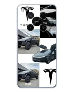 Чохол для Huawei Mate 80 Pro Max з картинкою «Колаж Cybertruck Tesla»