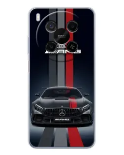 Чохол для Huawei Mate 80 Pro Max з картинкою «Mercedes — білий карбон»