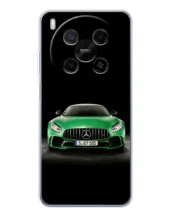 Чехол для Huawei Mate 80 Pro Max с картинкой «Mercedes — неоновый лого»