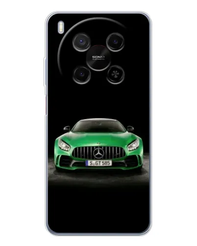 Чехол для Huawei Mate 80 Pro Max с картинкой «Mercedes — неоновый лого»