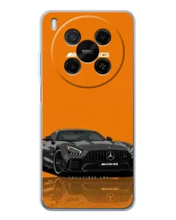 Чехол для Huawei Mate 80 Pro Max с картинкой «Оранжевый Mercedes AMG»