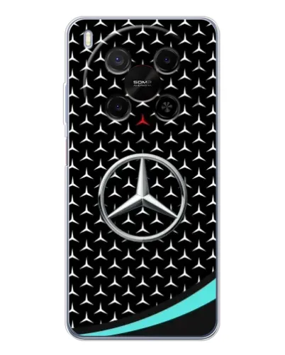 Чехол для Huawei Mate 80 Pro Max с картинкой «Mercedes — бирюзовый акцент»