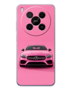 Чехол для Huawei Mate 80 Pro Max с картинкой «Розовый Mercedes AMG»