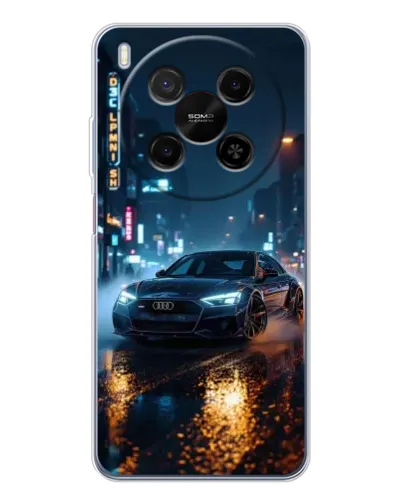 Чохол для Huawei Mate 80 Pro Max з картинкою «Нічне місто та Audi»
