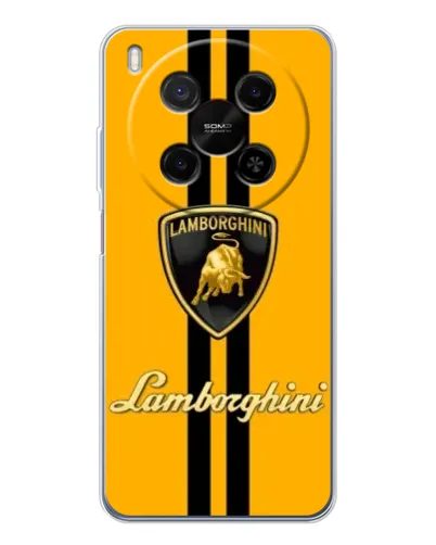 Чехол для Huawei Mate 80 Pro Max с картинкой «Lamborghini Stripe желтый»