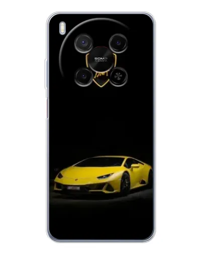 Чехол для Huawei Mate 80 Pro Max с картинкой «Lamborghini желтый акцент»