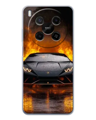 Чехол для Huawei Mate 80 Pro Max с картинкой «Lamborghini в огне»
