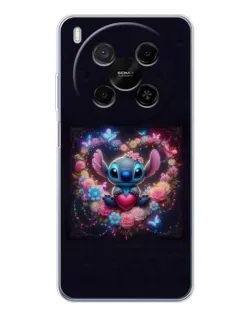Чехол для Huawei Mate 80 Pro Max с картинкой «Stitch в цветах»