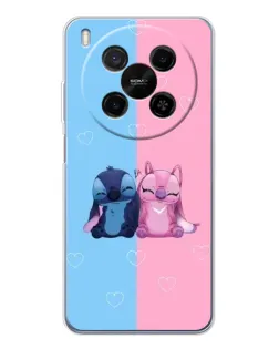 Чехол для Huawei Mate 80 Pro Max с картинкой «Stitch и Angel Love»