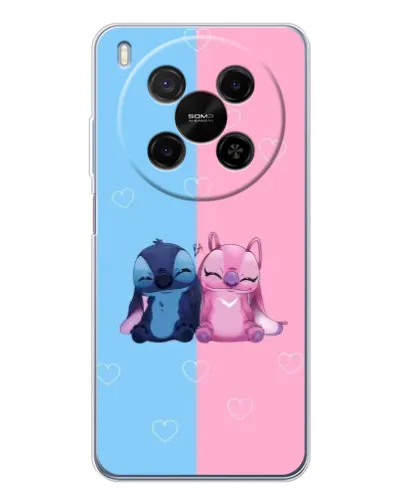 Чехол для Huawei Mate 80 Pro Max с картинкой «Stitch и Angel Love»