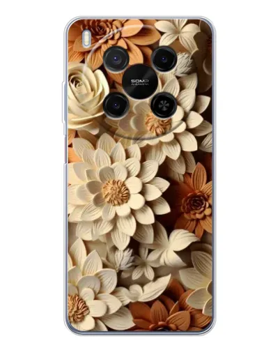 Чохол для Huawei Mate 80 Pro Max з картинкою «Бежевий флористичний декор»