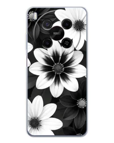 Чохол для Huawei Mate 80 Pro Max з картинкою «Монохромні айстри»