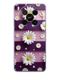Чохол для Huawei Mate 80 Pro Max з картинкою «Ромашки на фіолетовому»
