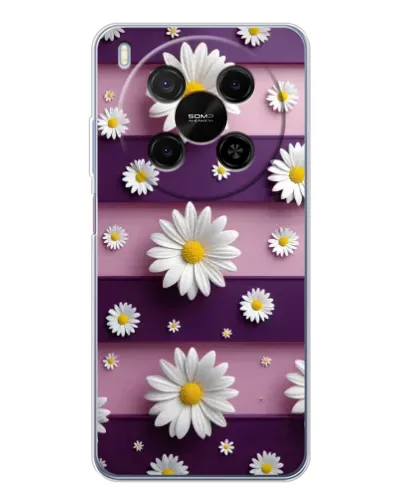 Чохол для Huawei Mate 80 Pro Max з картинкою «Ромашки на фіолетовому»