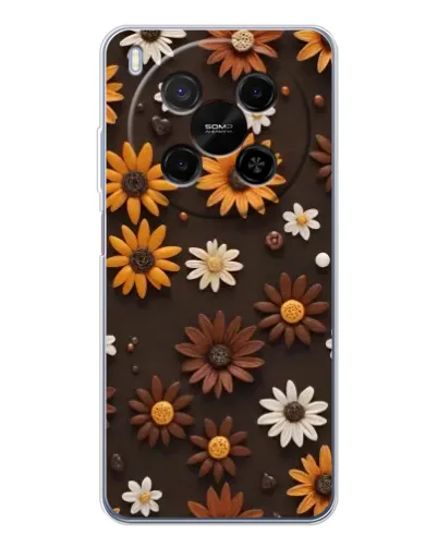Чохол для Huawei Mate 80 Pro Max з картинкою «Візерунок з маленьких соняшників»