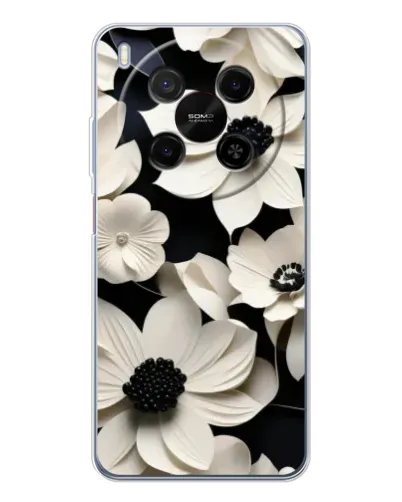 Чохол для Huawei Mate 80 Pro Max з картинкою «Об'ємні білі квіти»