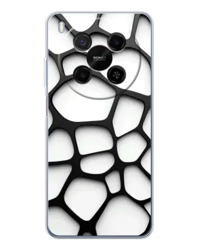 Чохол для Huawei Mate 80 Pro Max з картинкою «Біла об'ємна сітка»