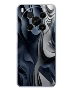 Чохол для Huawei Mate 80 Pro Max з картинкою «Об'ємні сині складки»