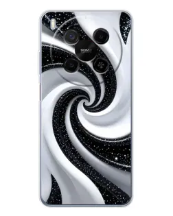 Чохол для Huawei Mate 80 Pro Max з картинкою «Чорно-біла спіраль»