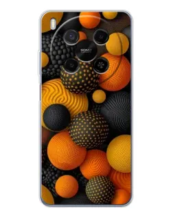 Чохол для Huawei Mate 80 Pro Max з картинкою «Об'ємні помаранчеві сфери»