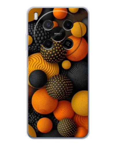 Чохол для Huawei Mate 80 Pro Max з картинкою «Об'ємні помаранчеві сфери»