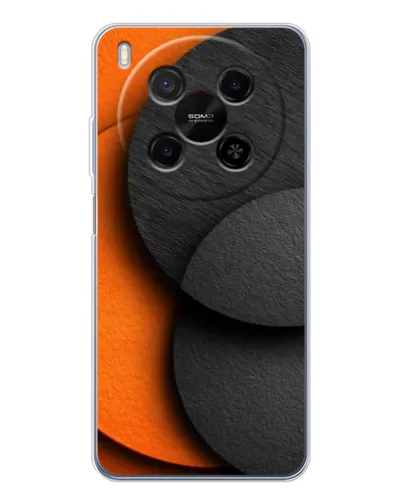 Чохол для Huawei Mate 80 Pro Max з картинкою «Геометрія помаранчевих кіл»