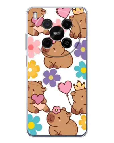 Чохол для Huawei Mate 80 Pro Max з картинкою «Квітковий паттерн капібар» Чохол для Huawei Mate 80 Pro Max з картинкою «Квітковий паттерн капібар»