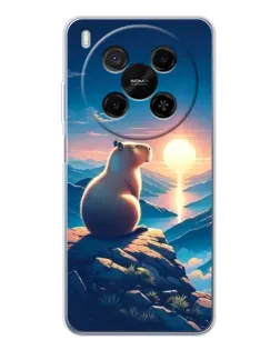 Чохол для Huawei Mate 80 Pro Max з картинкою «Захід сонця з капібарою»