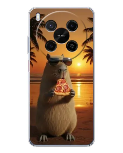 Чохол для Huawei Mate 80 Pro Max з картинкою «Капібара з піцою» Чохол для Huawei Mate 80 Pro Max з картинкою «Капібара з піцою»