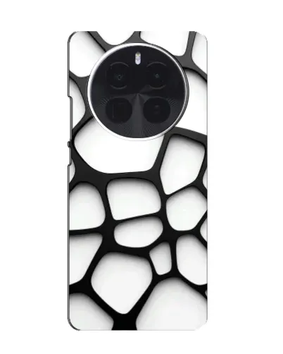 Чехол для Huawei Mate 80 Pro с картинкой «Белая объемная сетка»