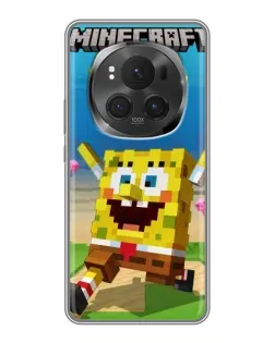 Чохол для Huawei Mate 80 RS Ultimate з картинкою «Губка Боб Minecraft»